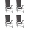Image de Chaises De Jardin Pliables Lot De 4 Textilène Noir Vidaxl