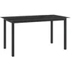 Image de Table De Jardin Noir 150x90x74 Cm Aluminium Et Verre Vidaxl