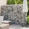 Image de Mur En Gabion Avec Couvercles Acier Galvanisé 300x30x200 Cm Vidaxl