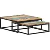 Image de Tables Basses Gigognes 2 Pcs Bois De Récupération Massif Vidaxl