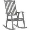 Image de Chaise À Bascule Gris Bois D'acacia Massif Vidaxl