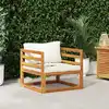 Image de Chaise De Jardin Avec Coussins Crème Bois D'acacia Massif Vidaxl