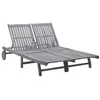 Image de vidaXL Chaise longue 2 places Bois dacacia massif