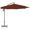 Image de Parasol De Jardin En Porte-à-faux Avec Mât En Acier Terre Cuite Vidaxl