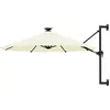 Image de Parasol Mural De Jardin Avec Led 300 Cm Sable Vidaxl
