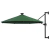 Image de vidaXL Parasol Mural de Jardin avec LED Pare-soleil de Patio Abri de Soleil Parasol de Terrasse Arrière-cour Extérieur 312523