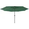 Image de Parasol De Jardin Avec Lumières Led Et Mât En Métal 400 Cm Vert Vidaxl