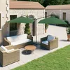 Image de Parasol De Jardin Double Avec Mât En Acier Vert 600x300 Cm Vidaxl