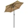 Image de Vidaxl parasol de jardin avec lumières led taupe 200x211 cm aluminium