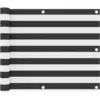 Image de Écran De Balcon Anthracite Et Blanc 75x300 Cm Tissu Oxford Vidaxl