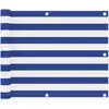 Image de Écran De Balcon Blanc Et Bleu 75x300 Cm Tissu Oxford Vidaxl