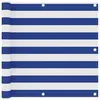 Image de Écran De Balcon Blanc Et Bleu 90x300 Cm Tissu Oxford Vidaxl