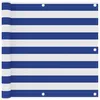 Image de Écran De Balcon Blanc Et Bleu 90x600 Cm Tissu Oxford Vidaxl