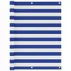 Image de Écran De Balcon Blanc Et Bleu 120x300 Cm Tissu Oxford Vidaxl