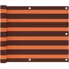 Image de Écran De Balcon Orange Et Marron 75x600 Cm Tissu Oxford Vidaxl