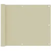 Image de Écran De Balcon Crème 75x300 Cm Tissu Oxford Vidaxl