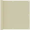 Image de Écran De Balcon Crème 90x500 Cm Tissu Oxford Vidaxl