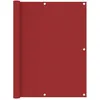 Image de Écran De Balcon Rouge 120x500 Cm Tissu Oxford Vidaxl
