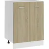 Image de Meuble Bas "lyon" Chêne Sonoma 60 X 46 X 81,5 Cm Bois D'ingénierie Vidaxl