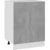 Image de Meuble Bas "lyon" Gris Béton 60 X 46 X 81,5 Cm Bois D'ingénierie Vidaxl
