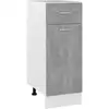 Image de Armoire À Tiroirs "lyon" Gris Béton 30 X 46 X 81,5 Cm Bois D'ingénierie Vidaxl