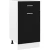Image de Armoire À Tiroirs "lyon" Noir 40 X 46 X 81,5 Cm Bois D'ingénierie Vidaxl