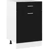 Image de Armoire À Tiroirs "lyon" Noir 50 X 46 X 81,5 Cm Bois D'ingénierie Vidaxl