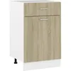 Image de Armoire À Tiroirs Inférieure "lyon" Chêne Sonoma 50 X 46 X 81,5 Cm Bois Vidaxl