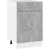 Image de vidaXL Armoire à tiroirs Lyon Gris béton 50 x 46 x 815 cm Bois dingénierie 801224