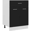 Image de Armoire À Tiroirs "lyon" Noir 60 X 46 X 81,5 Cm Bois D'ingénierie Vidaxl