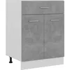 Image de Armoire De Plancher À Tiroir Gris Béton Bois D’ingénierie Vidaxl
