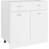 Image de Armoire À Tiroirs "lyon" Blanc 80 X 46 X 81,5 Cm Bois D'ingénierie Vidaxl