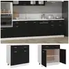 Image de Vidaxl armoire de plancher à tiroir noir 80x46x81,5 cm bois ingénierie 801237