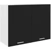 Image de vidaXL Armoire suspendue Lyon Noir 80 x 31 x 60 cm Bois dingénierie 801277
