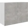 Image de Armoire Suspendue Gris Béton 80x31x60 Cm Bois D’ingénierie Vidaxl