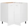 Image de Armoire D'angle Basse "lyon" Blanc 75,5 X 75,5 X 81,5 Cm Bois D'ingénierie Vidaxl