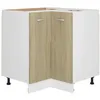 Image de Armoire D'angle Basse "lyon" Chêne Sonoma 75,5 X 75,5 X 81,5 Cm Bois Vidaxl