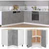 Image de Armoire D'angle Basse "lyon" Gris Béton 75,5 X 75,5 X 81,5 Cm Bois Vidaxl