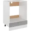 Image de Vidaxl armoire à four gris béton 60x46x81,5 cm bois d’ingénierie 802501