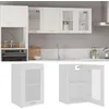 Image de vidaXL Armoire en verre suspendue Blanc 40x31x60 cm Bois dingénierie 802505