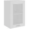 Image de Vidaxl armoire en verre suspendue blanc 40x31x60 cm bois d'ingénierie 802505