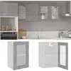 Image de Vitrine Suspendue "lyon" Gris Béton 40 X 31 X 60 Cm Bois D'ingénierie Vidaxl