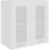 Image de Vitrine Suspendue "lyon" Blanc 60 X 31 X 60 Cm Bois D'ingénierie Vidaxl