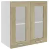 Image de Vidaxl armoire en verre suspendue chêne sonoma bois d'ingénierie
