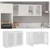 Image de Armoire en verre suspendue blanc 80x31x60 cm bois d ingénierie 802529