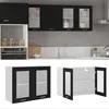 Image de Vitrine Suspendue "lyon" Noir 80 X 31 X 60 Cm Bois D'ingénierie Vidaxl