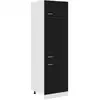 Image de Vidaxl armoire réfrigérateur noir 60x57x207 cm bois d'ingénierie 802539