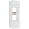 Image de Meuble Micro-ondes "lyon" Blanc 60 X 57 X 207 Cm Bois D'ingénierie Vidaxl