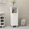 Image de Armoire De Salle De Bain Blanc 30x30x95 Cm Bois D'ingénierie Vidaxl