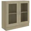 Image de Vidaxl armoire à vitrine chêne sonoma 82,5x30,5x80cm bois d'ingénierie